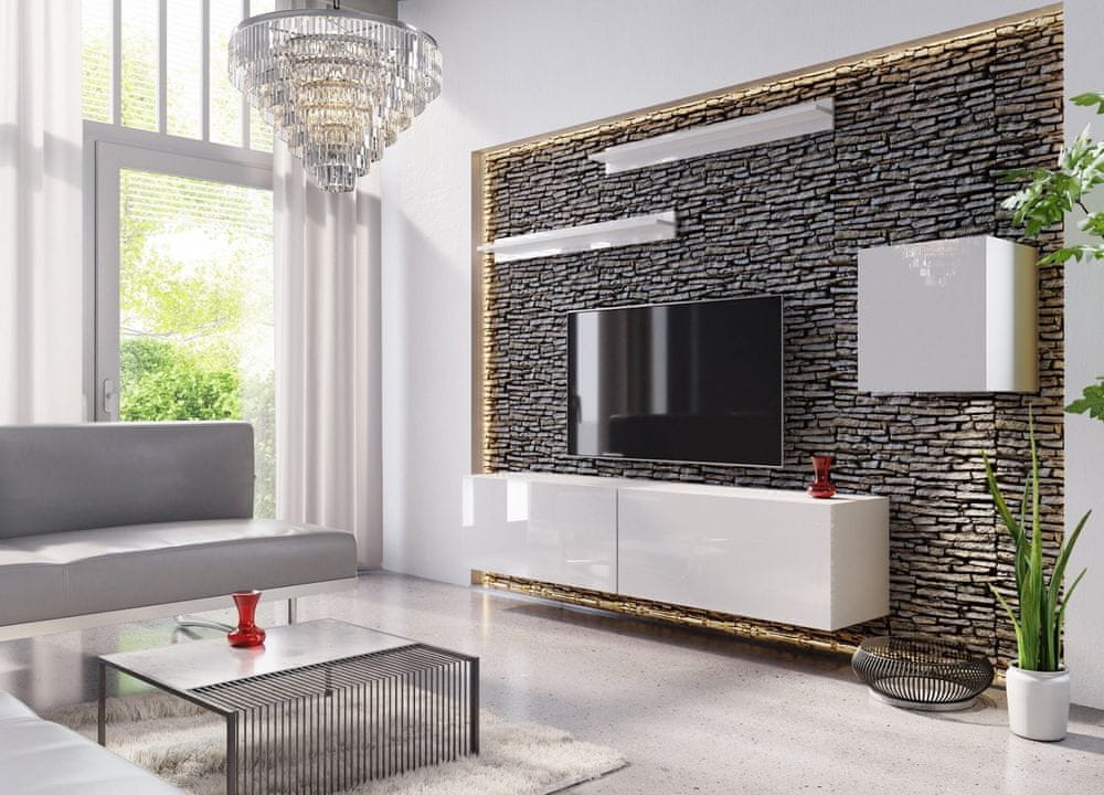 Veneti Moderná obývacia zostava BRADT 16 - biela